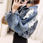 Fringed denim jacket