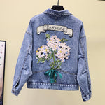 Women's Denim Jacket Short Loose And Versatile Personality Bat Shirt Top