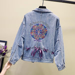 Women's Denim Jacket Short Loose And Versatile Personality Bat Shirt Top