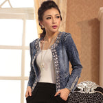 Rhinestone Sequin Vintage Denim Jacket