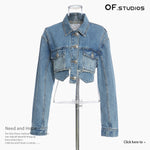 Short Fringed Denim Jacket