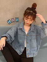 Loose All-match Tooling Denim Jacket Female Port Style Retro Short Jacket Jacket Trend