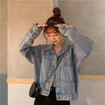 Loose All-match Tooling Denim Jacket Female Port Style Retro Short Jacket Jacket Trend