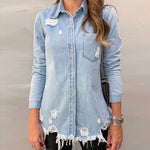 European and American women's denim jacket