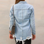 European and American women's denim jacket