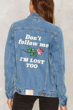 Monogrammed denim jacket