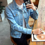 Denim Jacket Lovers Motorcycle Trendy Youth Denim Jacket