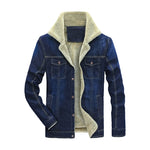 Men Brand Clothing Denim Jacket Fashion Mens Jeans Jacket Thick Warm Winter Outwear Male Cowboy