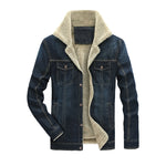 Men Brand Clothing Denim Jacket Fashion Mens Jeans Jacket Thick Warm Winter Outwear Male Cowboy