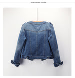 The Round Neck Casual Short Jacket Plus Size Denim Jacket Female Students