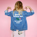 Monogrammed denim jacket