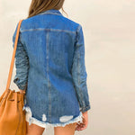 European and American women's denim jacket