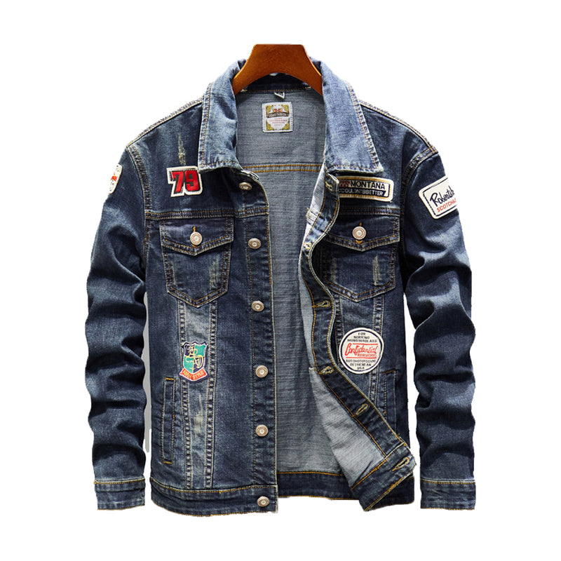 Plus Size Jacket Denim Coat Men's Clothing