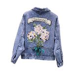 Women's Denim Jacket Short Loose And Versatile Personality Bat Shirt Top