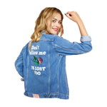 Monogrammed denim jacket