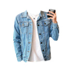 Denim Jacket Lovers Motorcycle Trendy Youth Denim Jacket